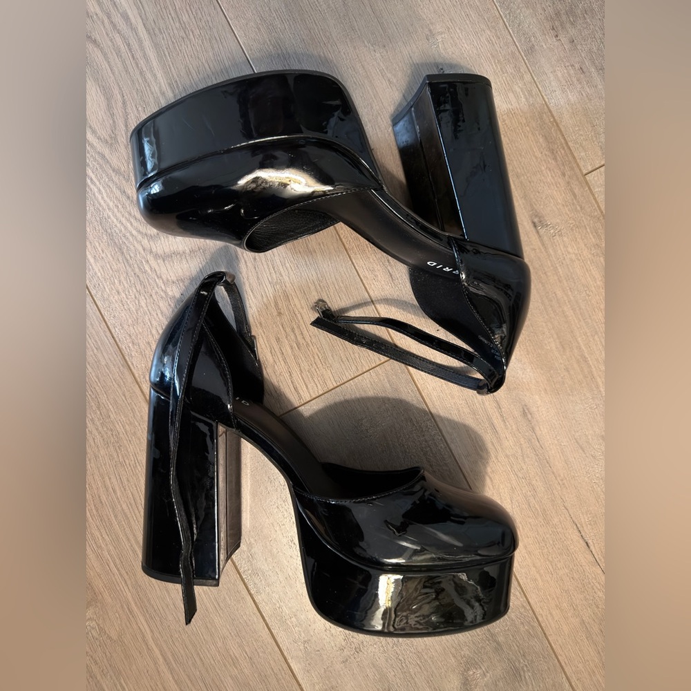 Torrid Shiny Black Platform Heels